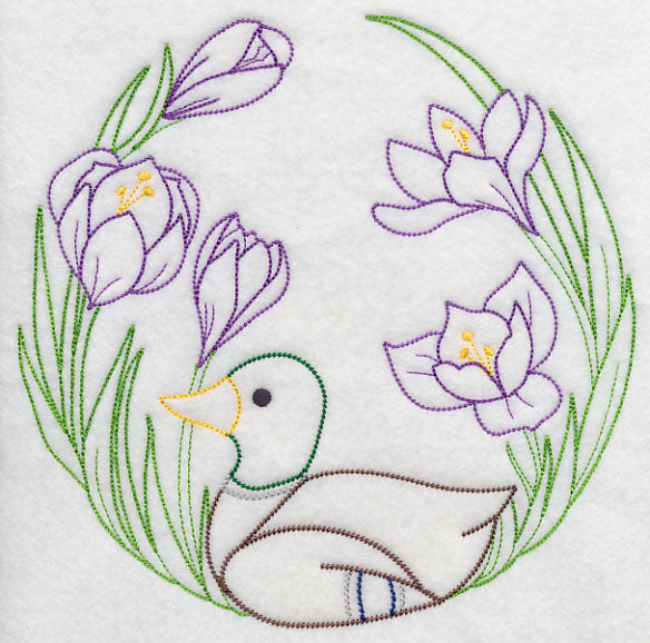 Duck and Flowers (Vintage)