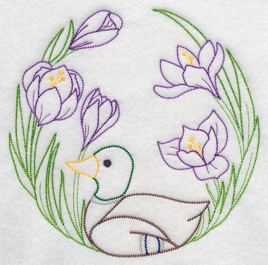 Duck and Flowers (Vintage)