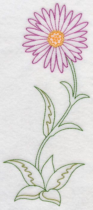 Long Stemmed Aster (Vintage)