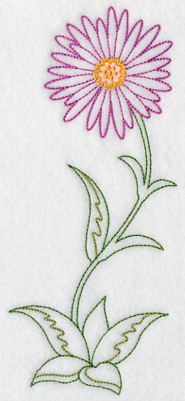 Long Stemmed Aster (Vintage)