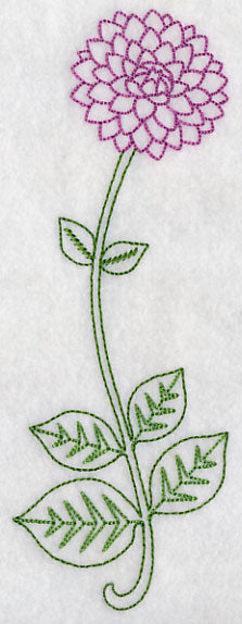 Long Stemmed Dahlia (Vintage)