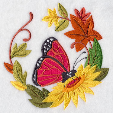 Butterfly in Autumn Wreath 2