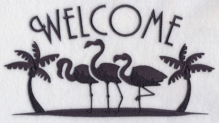 Tropical Welcome - Flamingos