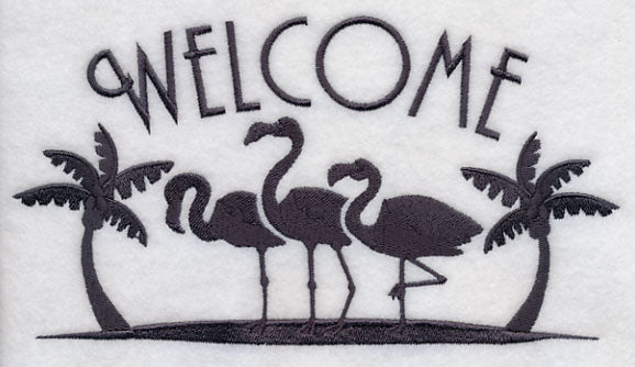 Tropical Welcome - Flamingos