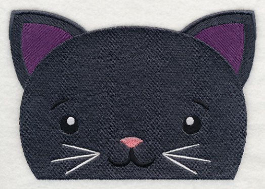 Peeking Black Cat