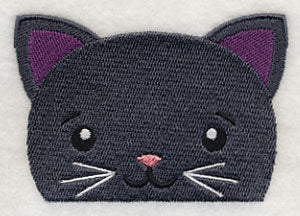 Peeking Black Cat