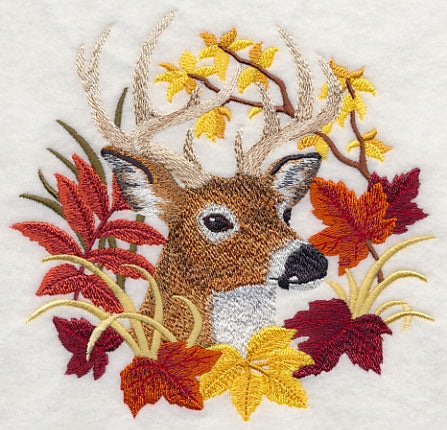 Deer in Autumn Leaves