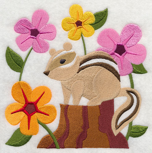 Chipmunk in Blossoms