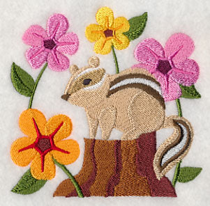 Chipmunk in Blossoms