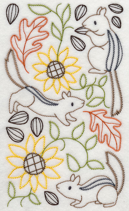 Chipmunks and Sunflower Medley (Vintage)