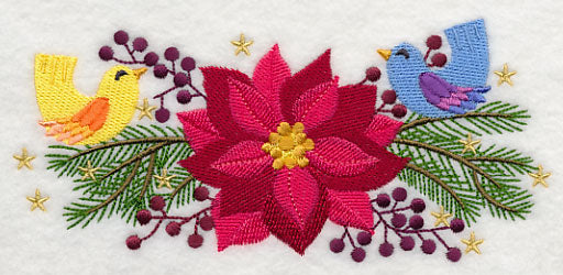 Birdies on Poinsettia & Pine