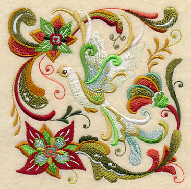 Christmas Peace Dove Square 1