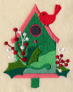 Christmas Birdie Bungalow - Bright Berries