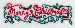 Merry Christmas Holly Border