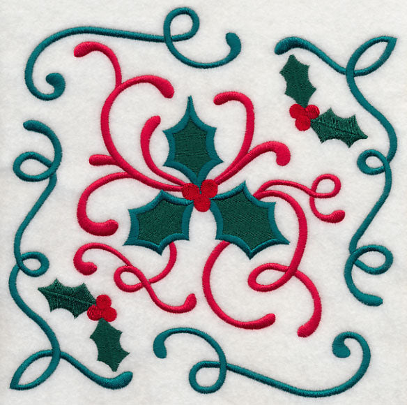 Merry Christmas Holly Square