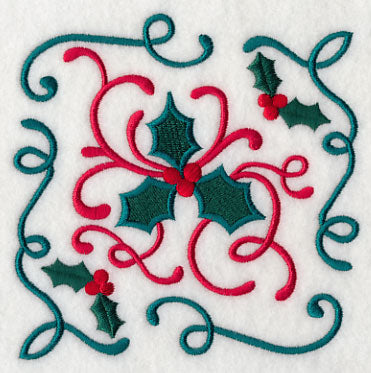 Merry Christmas Holly Square