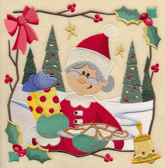 Country Christmas Square - Mrs. Claus