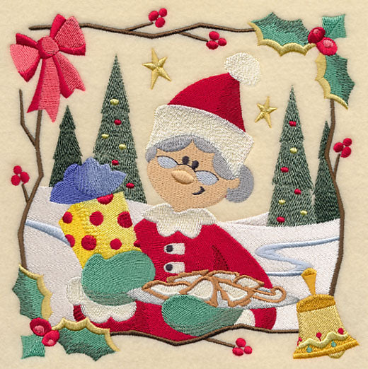 Country Christmas Square - Mrs. Claus