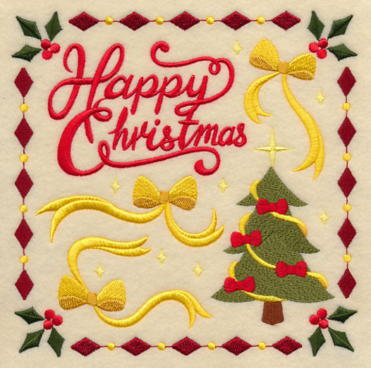 Happy Christmas Ribbons