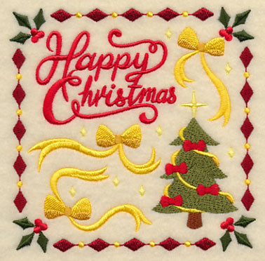 Happy Christmas Ribbons