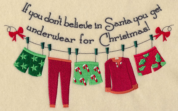Believe in Santa Clothesline - His