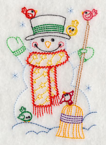 Snowman and Birds (Vintage)