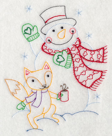 Snowman and Fox (Vintage)