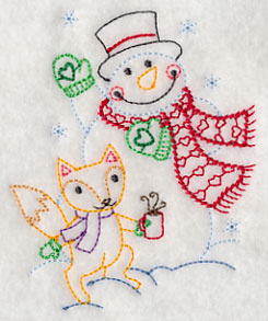 Snowman and Fox (Vintage)