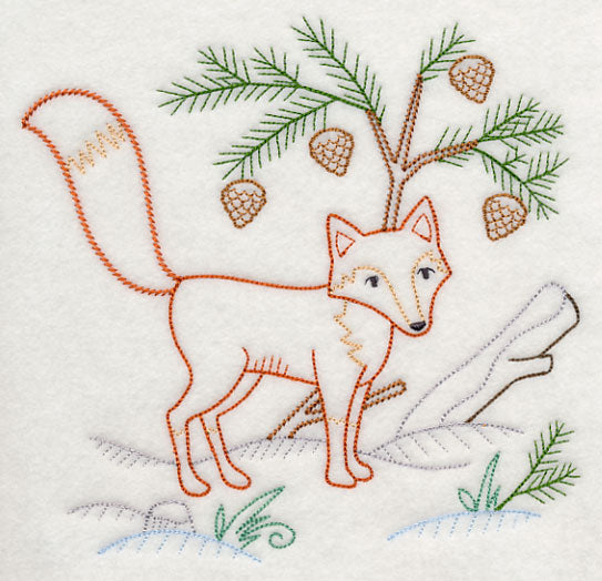 Winter Woodland Fox (Vintage)