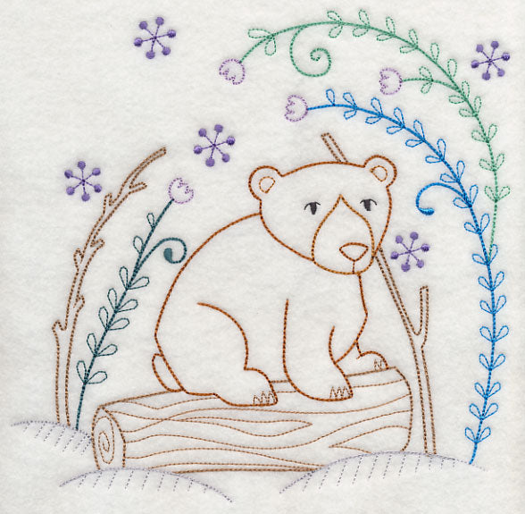 Winter Woodland Bear (Vintage)