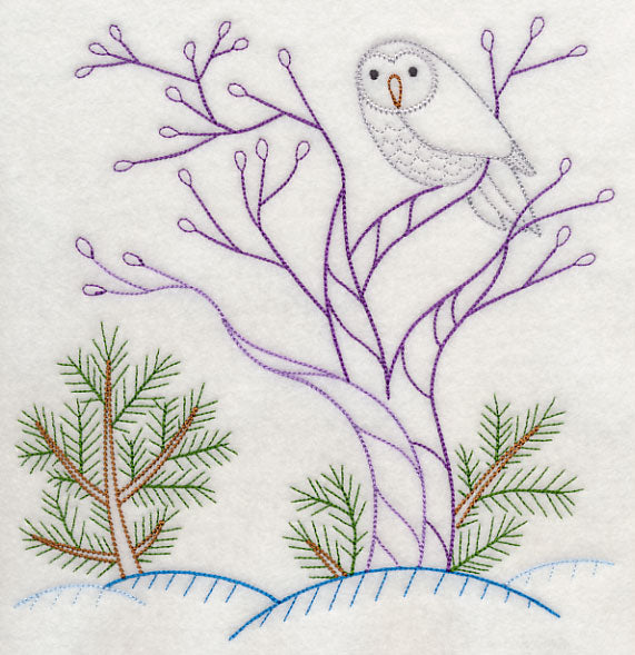 Winter Woodland Owl (Vintage)
