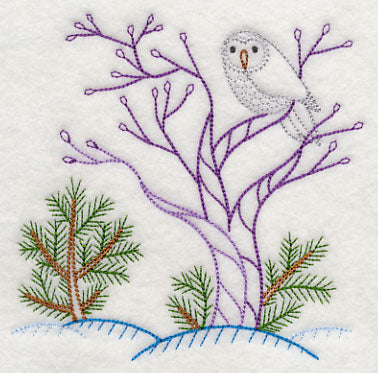 Winter Woodland Owl (Vintage)