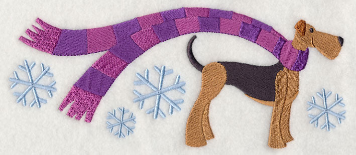 Wrapped Up in Winter Airedale