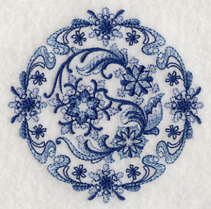 Delft Blue Snowflake Medallion 1