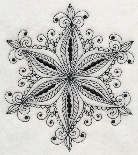 Snowflake Symphony 1 (Blackwork)
