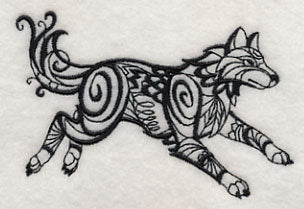 North Wind Wolf (Blackwork)