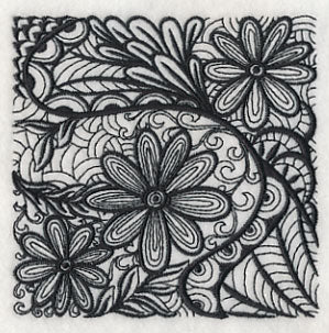 Floral Elegance (Blackwork)