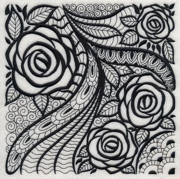 Rose Elegance (Blackwork)