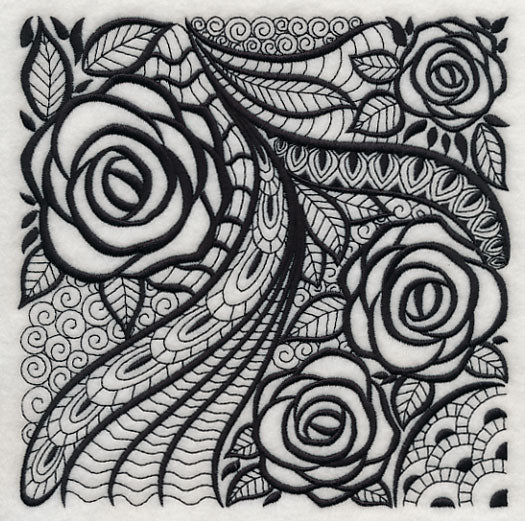 Rose Elegance (Blackwork)