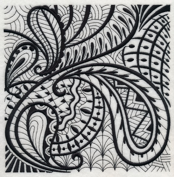 Paisley Elegance (Blackwork)