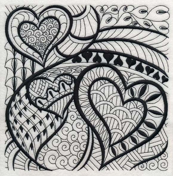Heartfelt Elegance (Blackwork)