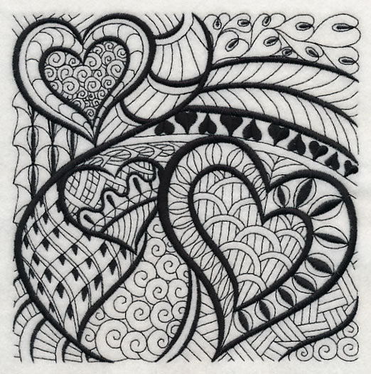 Heartfelt Elegance (Blackwork)