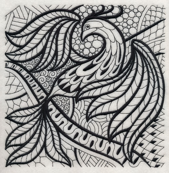 Winged Elegance (Blackwork)