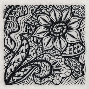 Blooming Elegance (Blackwork)