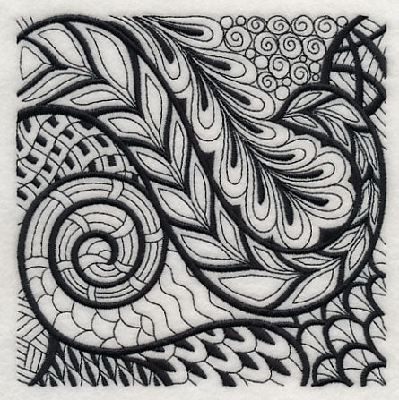 Swirling Elegance (Blackwork)