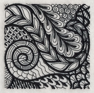 Swirling Elegance (Blackwork)