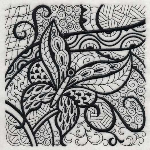 Butterfly Elegance (Blackwork)