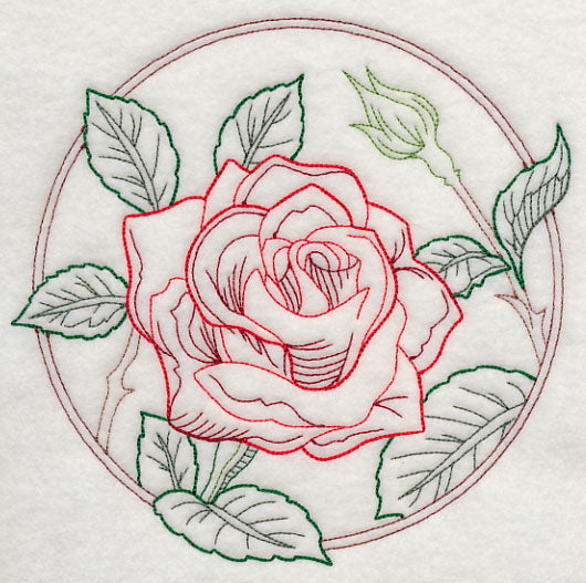 Elegant Flower Circle - Rose (Vintage)