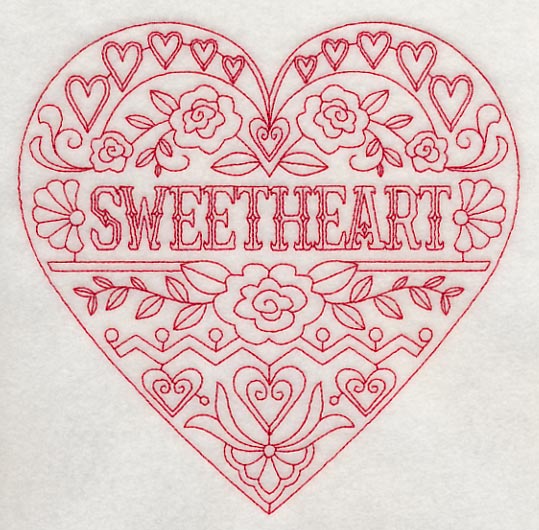 Sweetheart (Redwork)