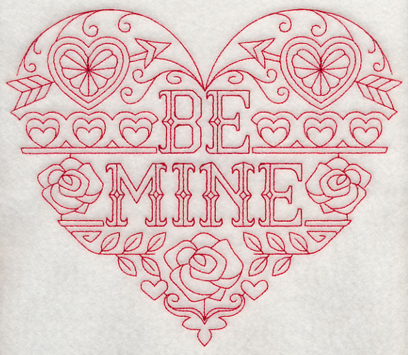Be Mine (Redwork)